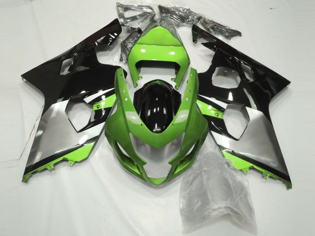 Light Green Silver and Black 2004-2005 Suzuki GSXR 600-750 Motorcycle Fairings Light Green Silver and Black 2004-2005 Suzuki GSXR 600-750 Motorcycle Fairings