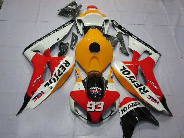 Light Orange White Repsol 2006-2007 Honda CBR1000RR Motorcycle Fairings Light Orange White Repsol 2006-2007 Honda CBR1000RR Motorcycle Fairings