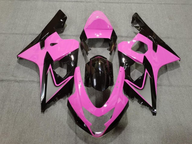 Light Pink and Black 2004-2005 Suzuki GSXR 600-750 Motorcycle Fairings Light Pink and Black 2004-2005 Suzuki GSXR 600-750 Motorcycle Fairings