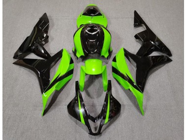 Lime Green and Black 2007-2008 Honda CBR600RR Motorcycle Fairings