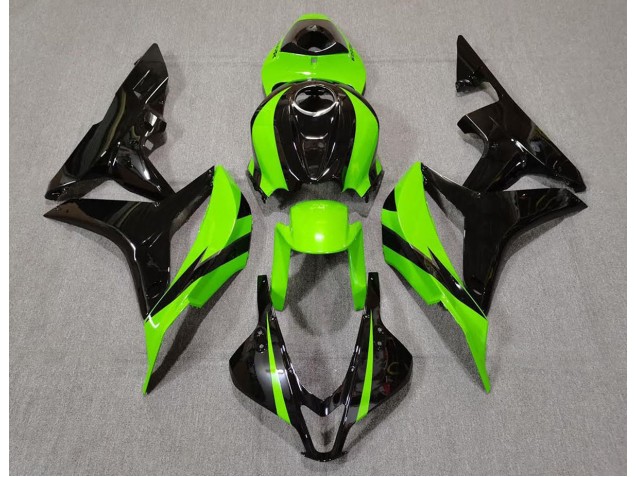 Lime Green and Black 2007-2008 Honda CBR600RR Motorcycle Fairings Lime Green and Black 2007-2008 Honda CBR600RR Motorcycle Fairings