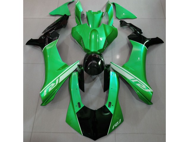 Lizard Green and Black 2015-2019 Yamaha R1 Motorcycle Fairings Lizard Green and Black 2015-2019 Yamaha R1 Motorcycle Fairings