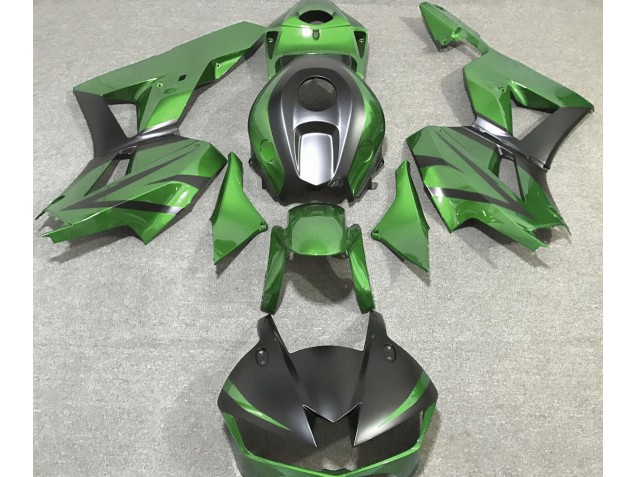 Lizard Green and Matte Black 2013-2020 Honda CBR600RR Motorcycle Fairings Lizard Green and Matte Black 2013-2020 Honda CBR600RR Motorcycle Fairings