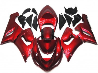 Maroon Red 2005-2006 Kawasaki ZX6R Motorcycle Fairings