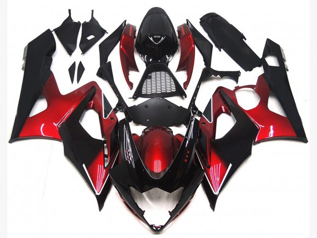 Maroon red and Gloss Black 2005-2006 Suzuki GSXR 1000 Motorcycle Fairings Maroon red and Gloss Black 2005-2006 Suzuki GSXR 1000 Motorcycle Fairings
