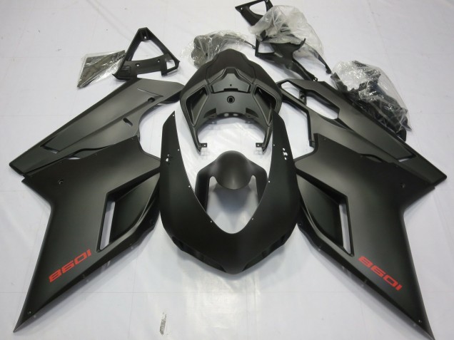 Matte Black 2007-2012 Ducati 848 1098 1198 Motorcycle Fairings Matte Black 2007-2012 Ducati 848 1098 1198 Motorcycle Fairings