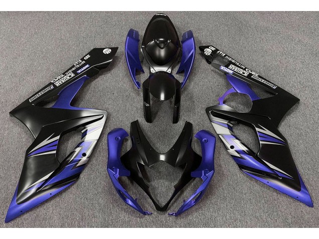 Matte Black and Blue 2005-2006 Suzuki GSXR 1000 Motorcycle Fairings Matte Black and Blue 2005-2006 Suzuki GSXR 1000 Motorcycle Fairings