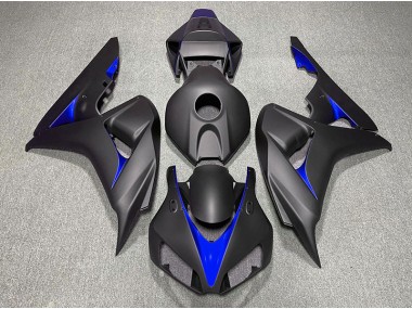 Matte Black and Blue 2006-2007 Honda CBR1000RR Motorcycle Fairings