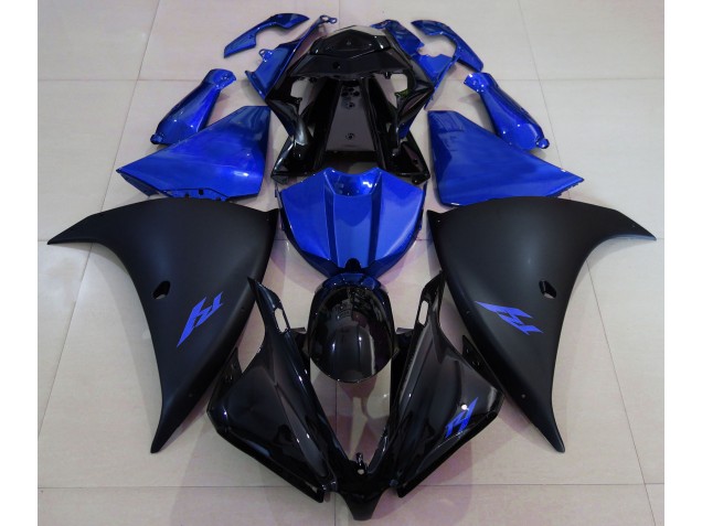 Matte Black and Blue 2013-2014 Yamaha R1 Motorcycle Fairings Matte Black and Blue 2013-2014 Yamaha R1 Motorcycle Fairings