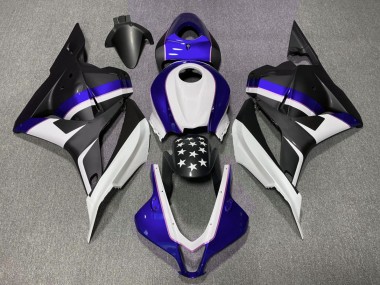 Matte Black and Dark Blue Star 2009-2012 Honda CBR600RR Motorcycle Fairings