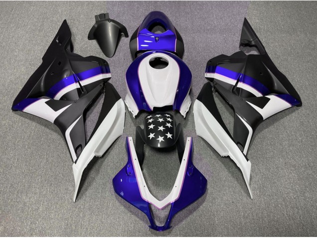 Matte Black and Dark Blue Star 2009-2012 Honda CBR600RR Motorcycle Fairings Matte Black and Dark Blue Star 2009-2012 Honda CBR600RR Motorcycle Fairings