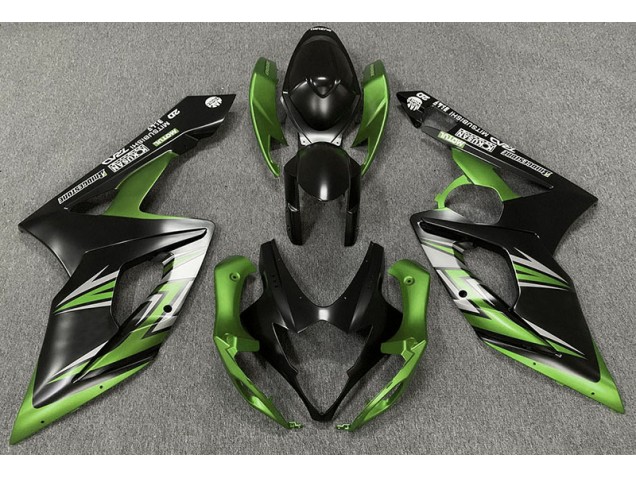 Matte Black and Green 2005-2006 Suzuki GSXR 1000 Motorcycle Fairings Matte Black and Green 2005-2006 Suzuki GSXR 1000 Motorcycle Fairings