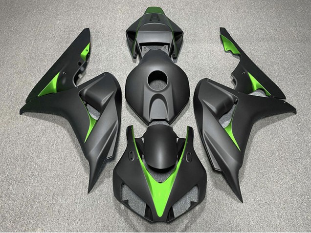 Matte Black and Green 2006-2007 Honda CBR1000RR Motorcycle Fairings Matte Black and Green 2006-2007 Honda CBR1000RR Motorcycle Fairings