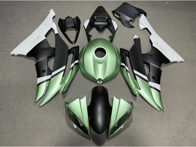 Matte Black and Green 2008-2016 Yamaha R6 Motorcycle Fairings Matte Black and Green 2008-2016 Yamaha R6 Motorcycle Fairings