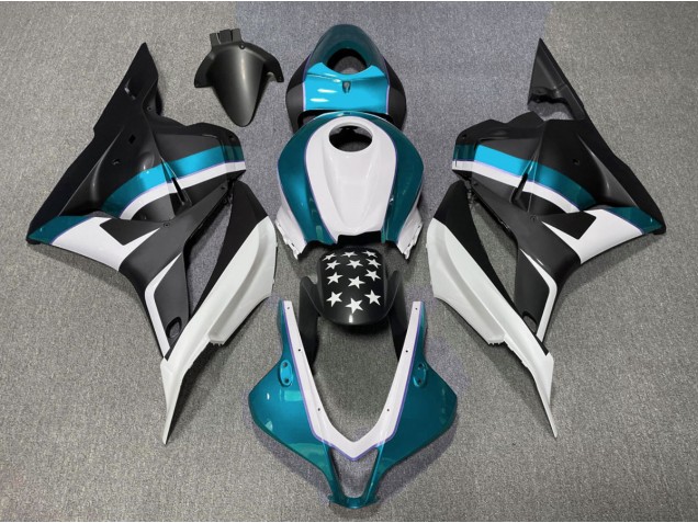 Matte Black and Light Blue Star 2009-2012 Honda CBR600RR Motorcycle Fairings Matte Black and Light Blue Star 2009-2012 Honda CBR600RR Motorcycle Fairings