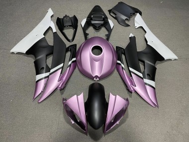 Matte Black and Light Purple 2008-2016 Yamaha R6 Motorcycle Fairings