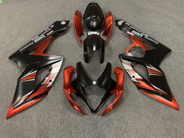 Matte Black and Orange 2005-2006 Suzuki GSXR 1000 Motorcycle Fairings