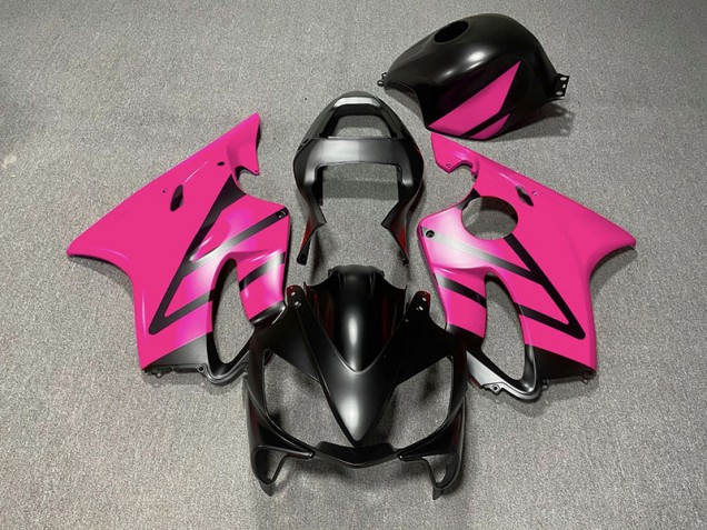 Matte Black and Pink 2001-2003 Honda CBR600 F4i Motorcycle Fairings Matte Black and Pink 2001-2003 Honda CBR600 F4i Motorcycle Fairings