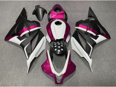 Matte Black and Pink Star 2009-2012 Honda CBR600RR Motorcycle Fairings