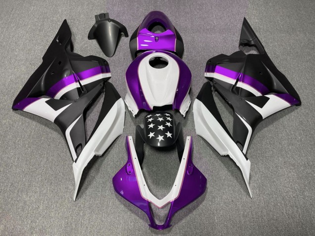 Matte Black and Purple Star 2009-2012 Honda CBR600RR Motorcycle Fairings Matte Black and Purple Star 2009-2012 Honda CBR600RR Motorcycle Fairings