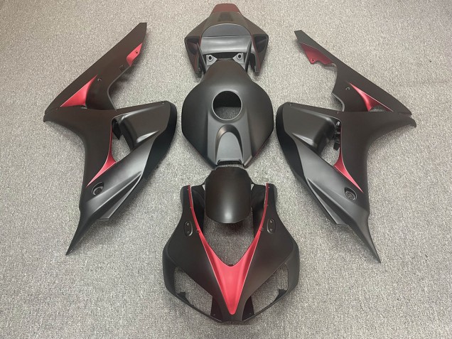 Matte Black and Red 2006-2007 Honda CBR1000RR Motorcycle Fairings Matte Black and Red 2006-2007 Honda CBR1000RR Motorcycle Fairings