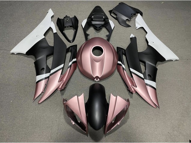 Matte Black and Rose Gold 2008-2016 Yamaha R6 Motorcycle Fairings Matte Black and Rose Gold 2008-2016 Yamaha R6 Motorcycle Fairings
