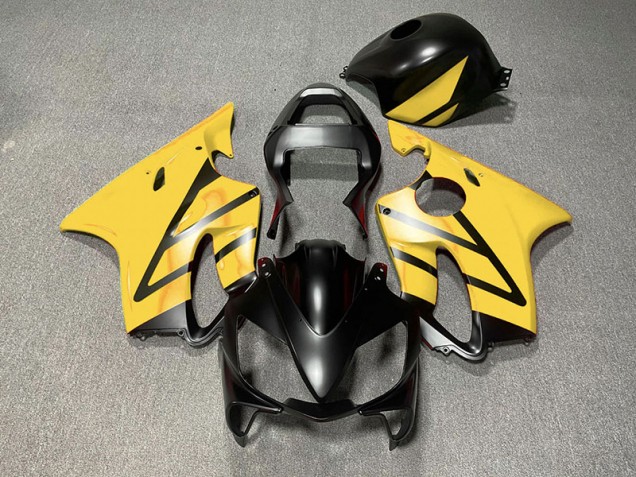 Matte Black and Yellow 2001-2003 Honda CBR600 F4i Motorcycle Fairings Matte Black and Yellow 2001-2003 Honda CBR600 F4i Motorcycle Fairings