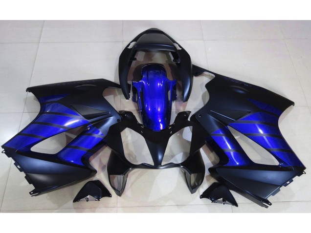 Matte Black & Blue 2002-2012 Honda VFR800 Motorcycle Fairings Matte Black & Blue 2002-2012 Honda VFR800 Motorcycle Fairings