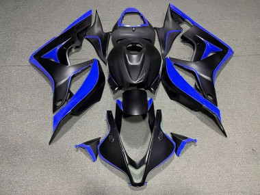 Matte Black & Blue 2007-2008 Honda CBR600RR Motorcycle Fairings