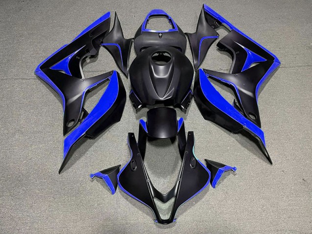 Matte Black & Blue 2007-2008 Honda CBR600RR Motorcycle Fairings Matte Black & Blue 2007-2008 Honda CBR600RR Motorcycle Fairings