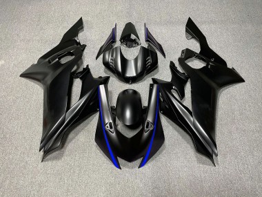 Matte Black & Blue Accents 2017-2019 Yamaha R6 Motorcycle Fairings