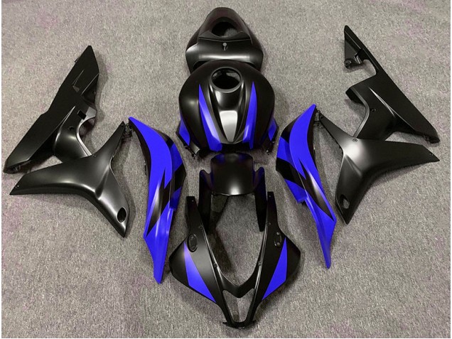 Matte Black & Blue Design 2007-2008 Honda CBR600RR Motorcycle Fairings Matte Black & Blue Design 2007-2008 Honda CBR600RR Motorcycle Fairings