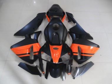 Matte Black & Gloss Orange 2005-2006 Honda CBR600RR Motorcycle Fairings