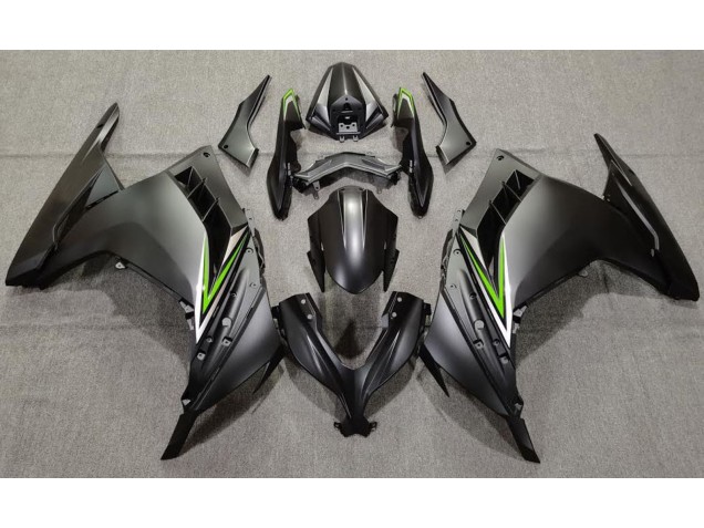 Matte Black & Green 2013-2018 Kawasaki Ninja 300 Motorcycle Fairings Matte Black & Green 2013-2018 Kawasaki Ninja 300 Motorcycle Fairings