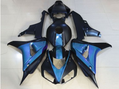 Matte Black & Light Blue 2006-2007 Honda CBR1000RR Motorcycle Fairings