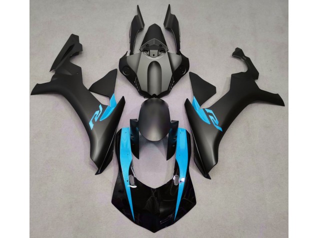 Matte Black & Light Blue 2015-2019 Yamaha R1 Motorcycle Fairings Matte Black & Light Blue 2015-2019 Yamaha R1 Motorcycle Fairings