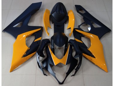 Matte Black & Light Orange 2005-2006 Suzuki GSXR 1000 Motorcycle Fairings