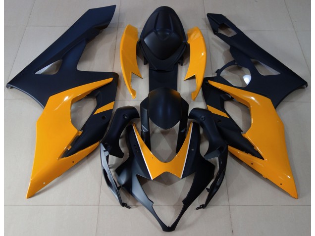 Matte Black & Light Orange 2005-2006 Suzuki GSXR 1000 Motorcycle Fairings Matte Black & Light Orange 2005-2006 Suzuki GSXR 1000 Motorcycle Fairings
