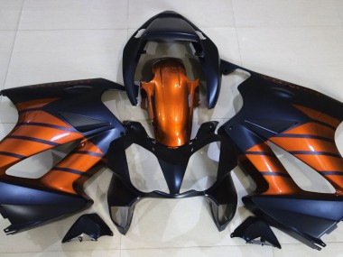 Matte Black & Orange 2002-2012 Honda VFR800 Motorcycle Fairings
