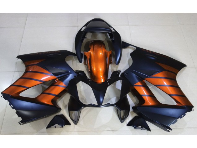 Matte Black & Orange 2002-2012 Honda VFR800 Motorcycle Fairings