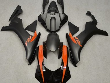 Matte Black & Orange 2015-2019 Yamaha R1 Motorcycle Fairings