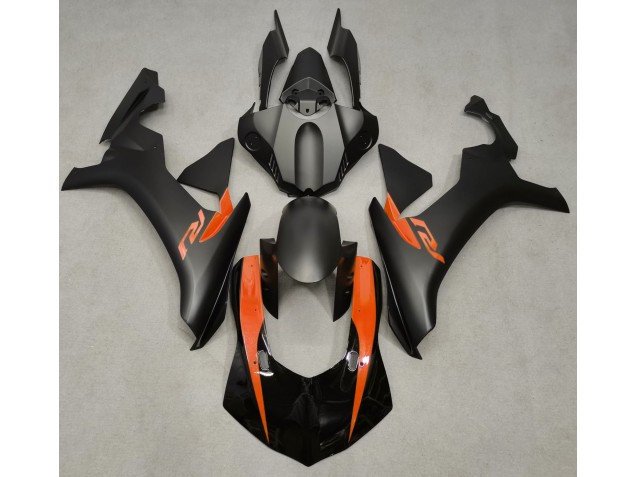 Matte Black & Orange 2015-2019 Yamaha R1 Motorcycle Fairings Matte Black & Orange 2015-2019 Yamaha R1 Motorcycle Fairings