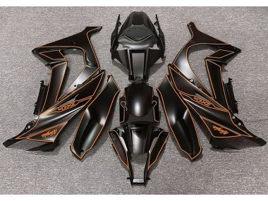 Matte Black & Orange Lining 2011-2015 Kawasaki ZX10R Motorcycle Fairings
