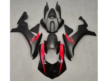 Matte Black & Pearl Red 2015-2019 Yamaha R1 Motorcycle Fairings