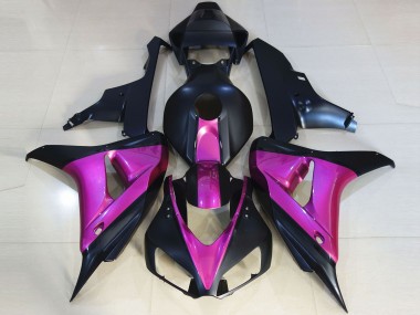 Matte Black & Pink 2006-2007 Honda CBR1000RR Motorcycle Fairings