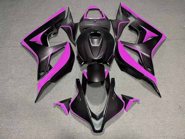 Matte Black & Pink 2007-2008 Honda CBR600RR Motorcycle Fairings Matte Black & Pink 2007-2008 Honda CBR600RR Motorcycle Fairings