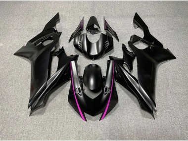 Matte Black & Pink Accents 2017-2019 Yamaha R6 Motorcycle Fairings