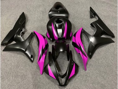 Matte Black & Pink Design 2007-2008 Honda CBR600RR Motorcycle Fairings