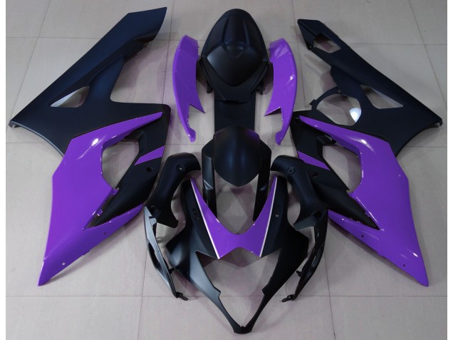 Matte Black & Purple 2005-2006 Suzuki GSXR 1000 Motorcycle Fairings Matte Black & Purple 2005-2006 Suzuki GSXR 1000 Motorcycle Fairings