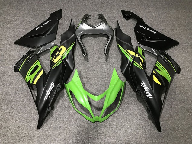 Matte Black & Racing 2013-2018 Kawasaki ZX6R Motorcycle Fairings Matte Black & Racing 2013-2018 Kawasaki ZX6R Motorcycle Fairings